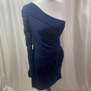 NWT Navy Blue One Shoulder Dress LAUNDRY by Design